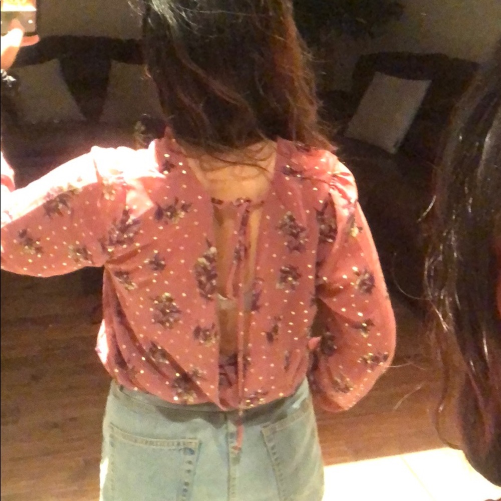 Flowy Dusty Pink Blouse - Picture 4 of 8